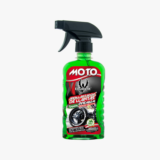 Moto Abrillantador de Llantas Premium Líquido