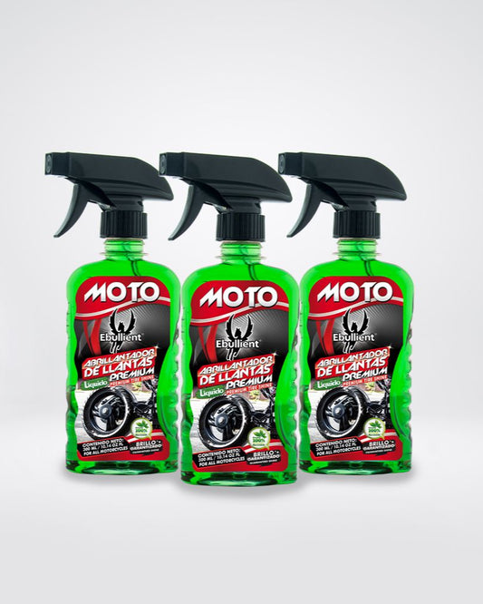 Abrillantador de Llantas Premium Líquido Moto